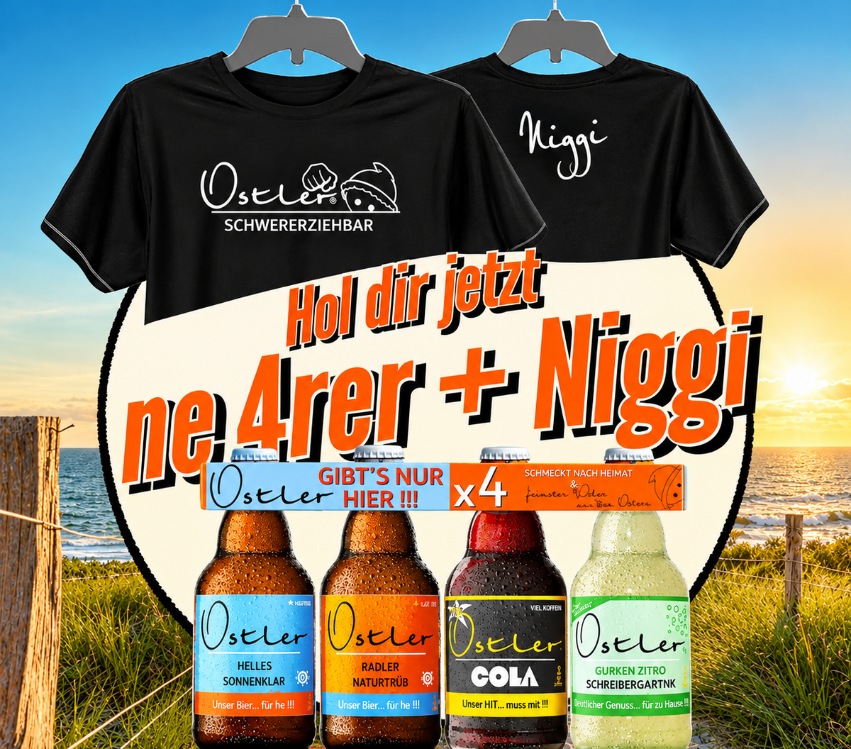 OSTLER-Niggi SCHWERERZIEHBAR Schwarz + 4rer