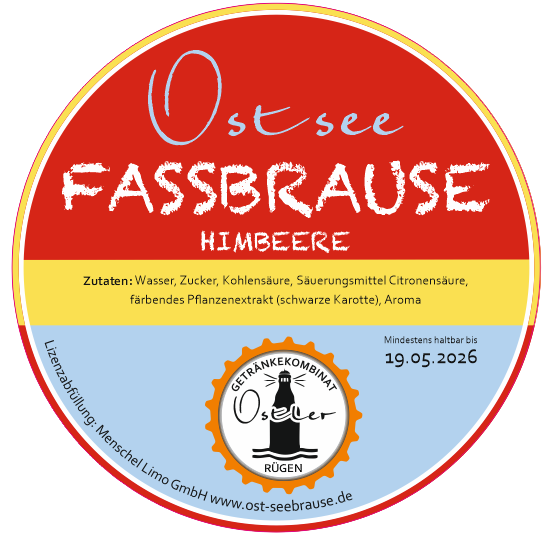 Ostsee Himbeer Fassbrause 5L Fass